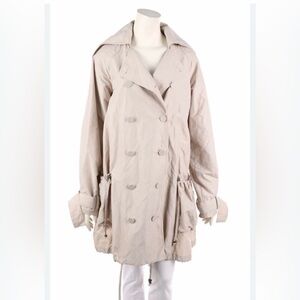 STELLA McCARTNEY x H&M Coat beige Trenchcoat Style with Patch Pockets Size XS